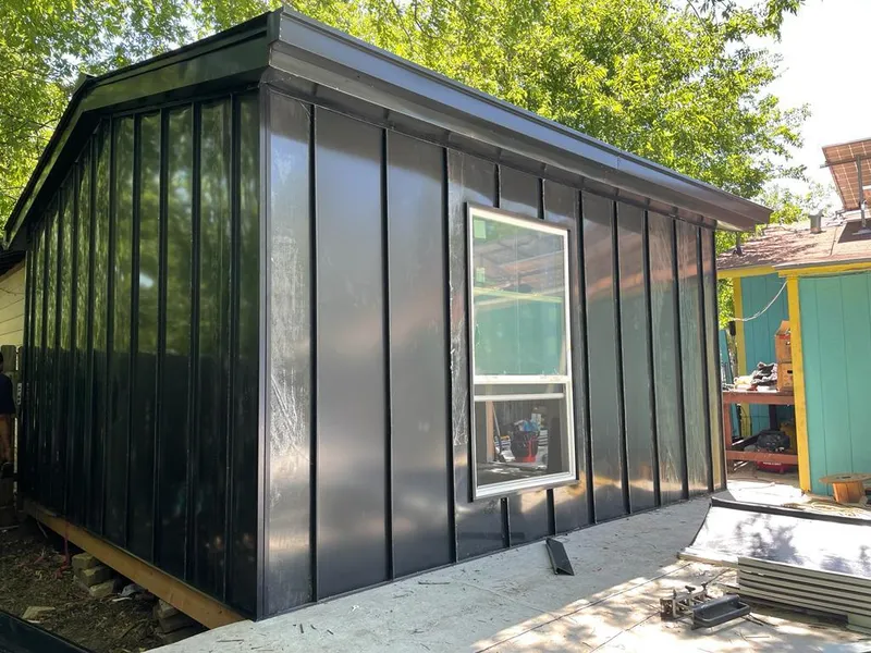 Black standing seam metal wall panels for Metal Roof Installation in Wenatchee